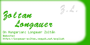 zoltan longauer business card
